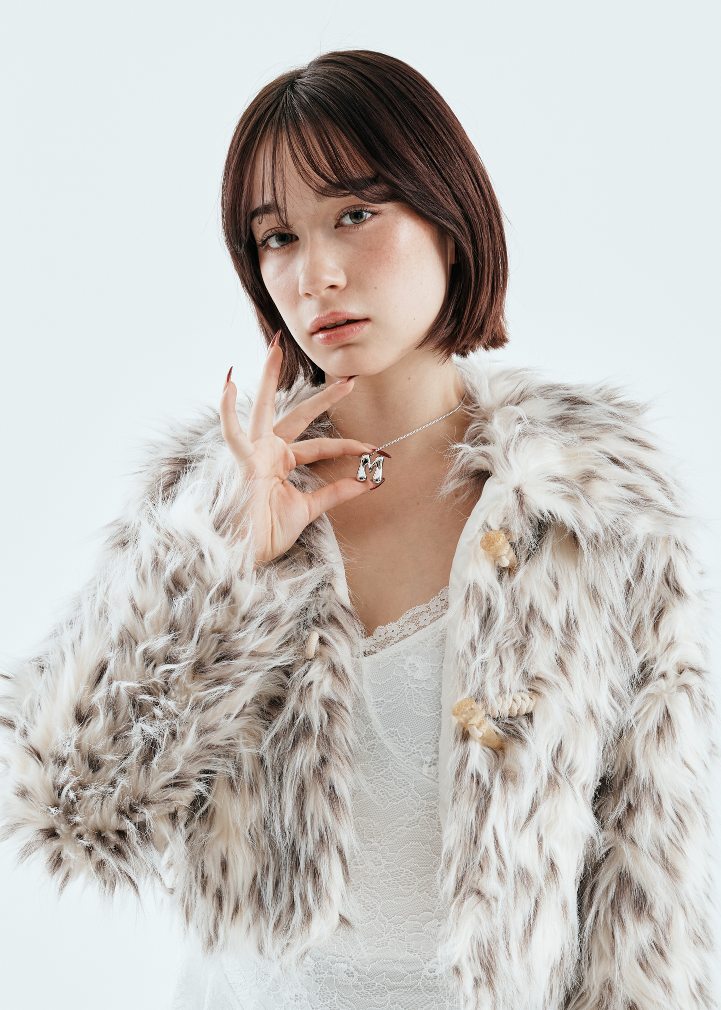 Bubble Letter Necklace(Silver)