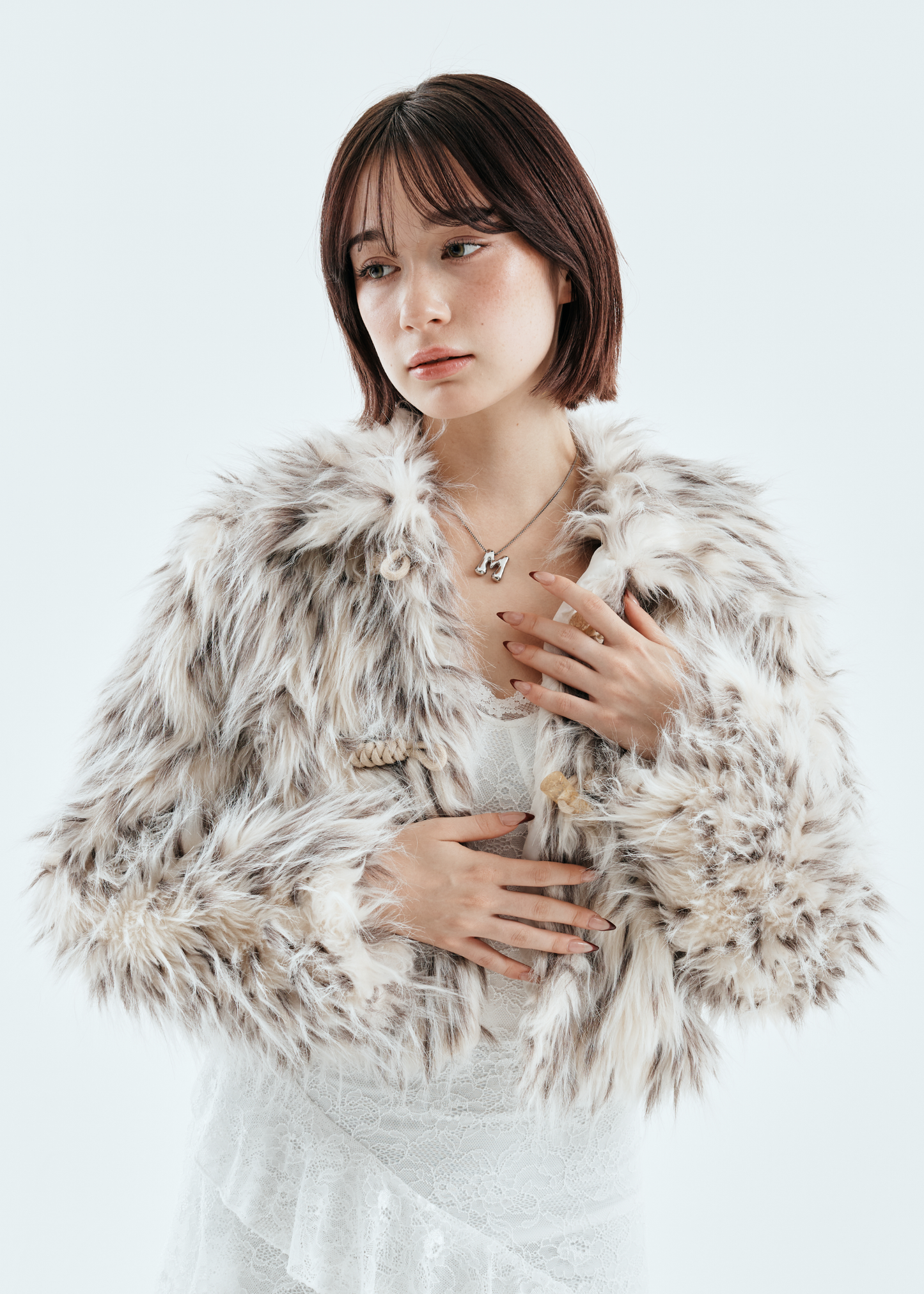 Bubble Letter Necklace(Silver)