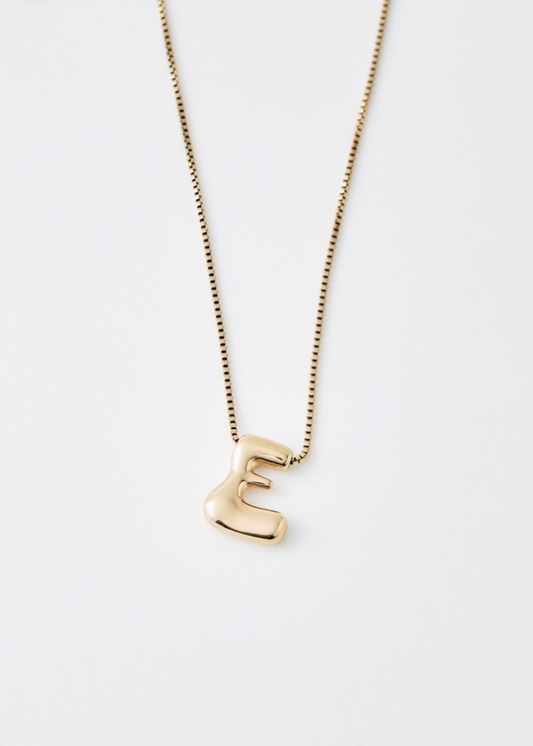 Bubble Letter Necklace(Gold)
