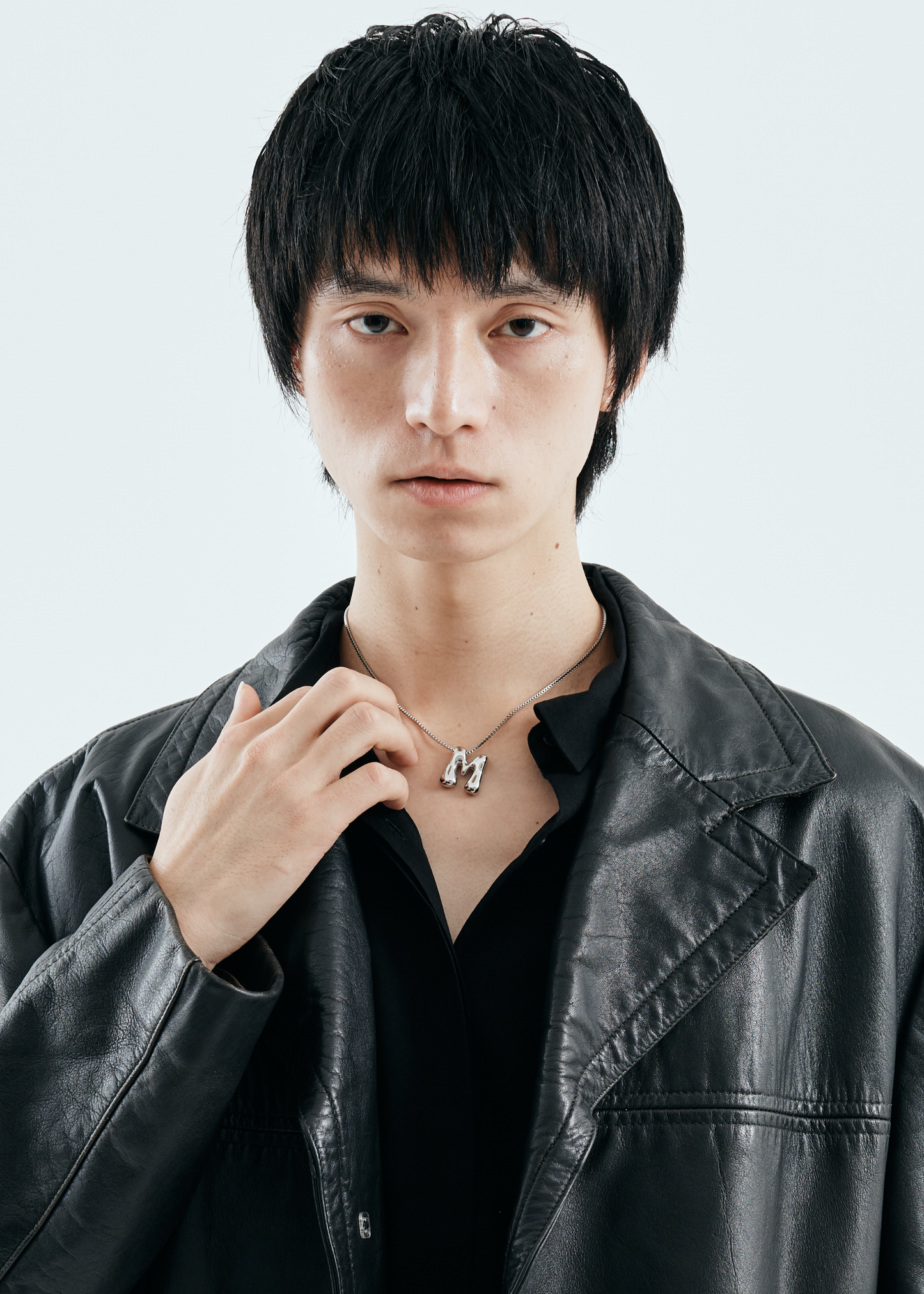 Bubble Letter Necklace(Silver)