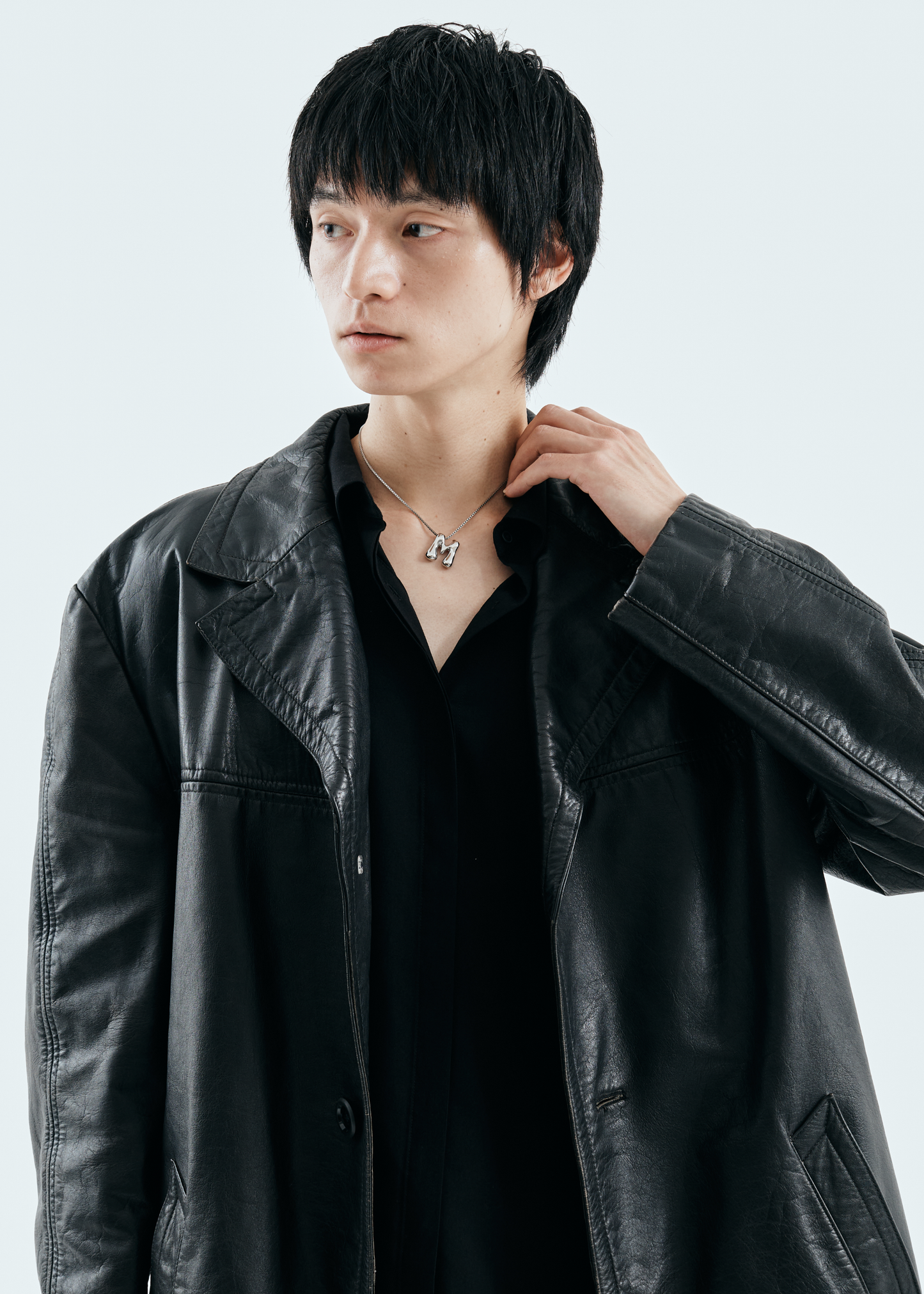 Bubble Letter Necklace(Silver)