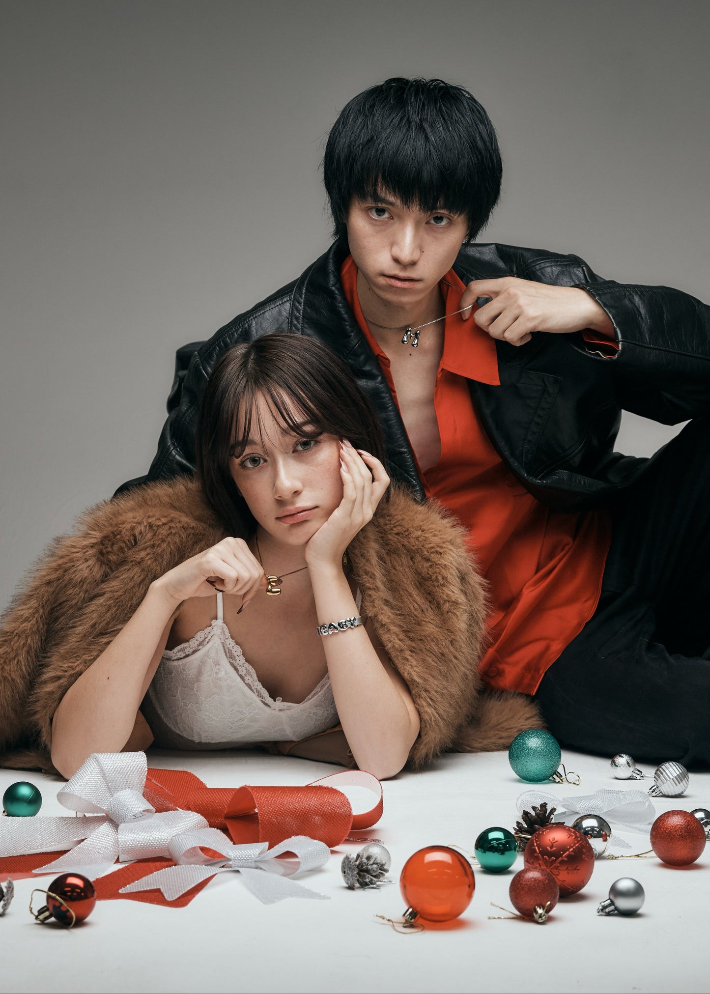 Bubble Letter Necklace(Silver)